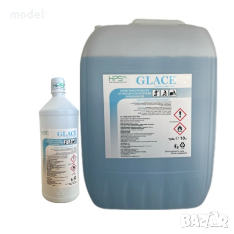 HPS® Glace Концентрат 1 л: Професионален алкохолен препарат за огледален блясък на подове и повърхно
