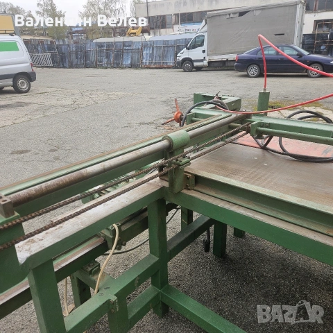 гръцки автоматичен циркуляр с подрезвачи,дължина на ряза 3600мм.ширина на ряза 1200мм., снимка 9 - Други машини и части - 54215501