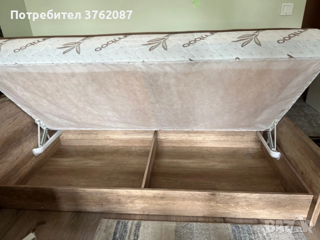 Легло 90/200 с матрак, снимка 2 - Мебели за детската стая - 54350439