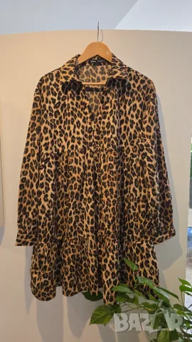 Нова дамска рокля SHEIN LUNE Leopard Print М-Л, снимка 8 - Рокли - 55320956