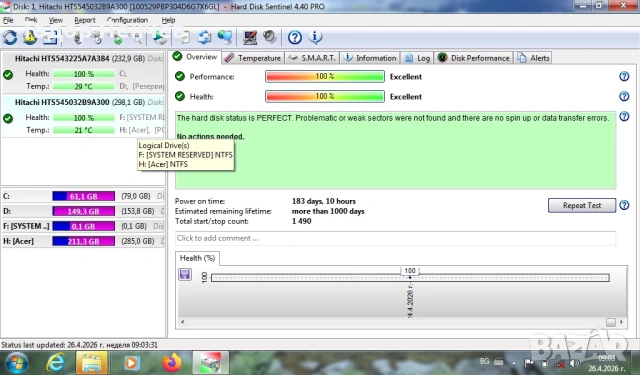5 бр хард диска за лаптопи SATA, снимка 3 - Твърди дискове - 54316622