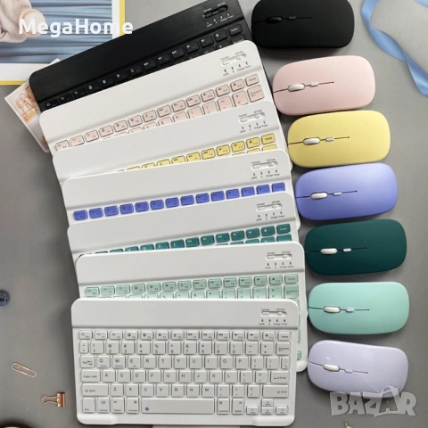 Безжичен Комплект клавиатура и мишка, Bluetooth, Презареждащи се, Мултифункционални, 78 клавиша, снимка 2 - Клавиатури и мишки - 54588597