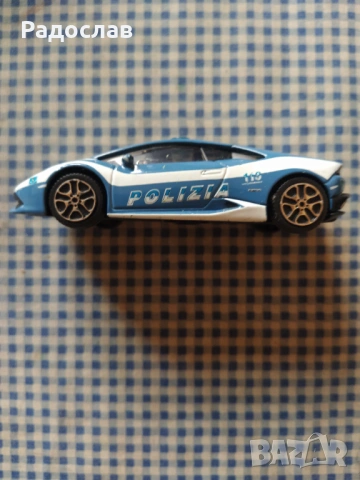 количка Burago Lamborghini Polizia, снимка 2 - Колекции - 54583659