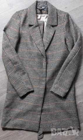 Дамско палто H&M Divided, размер S – каре / кокоши крак с колан