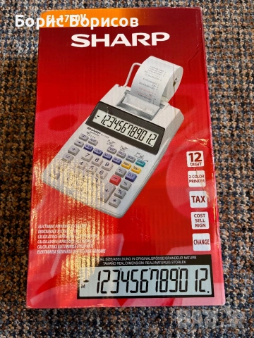 настолен печатащ калкулатор Sharp EL-1750V, снимка 2 - Друга електроника - 55251801