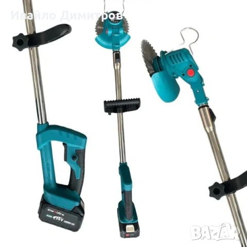 Градински комплект акомулаторни ножица, трион и храсторез KraftRoyal. 36V/8Ah. с 3 батерии, снимка 3 - Градински инструменти - 54216575