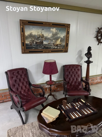 Chesterfield/Честърфийлд Handmade – Класически кресла (2 броя), снимка 5 - Дивани и мека мебел - 55398074