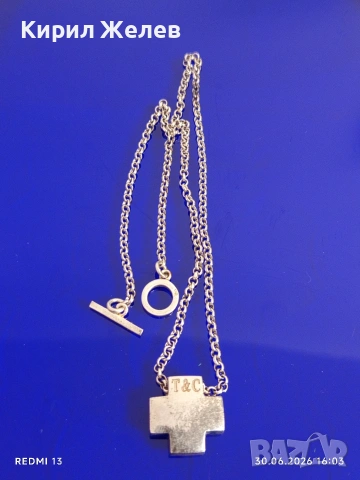 Марково сребърно колие Tiffany*Co модерен Арт дизайн 39753, снимка 5 - Колиета, медальони, синджири - 55102386