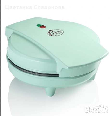 Машина за фунийки за сладолед, Bestron, 700 W, незалепващо покритие, зелена мента, снимка 3 - Гофретници - 52443869