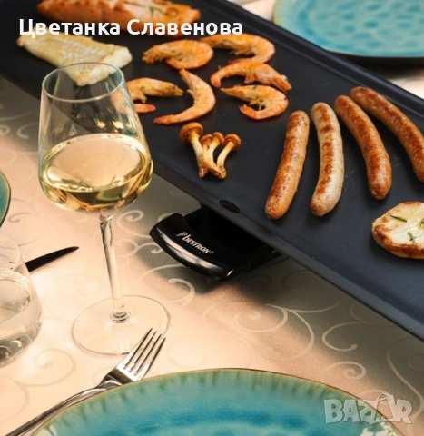 Електрическа скара BESTRON ABP604 XXL, 1800 W, Незалепващо покритие, 90.5 см x 23.7 см, Черен, снимка 4 - Скари - 48401400