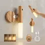 Безжична LED стенна лампа с магнитно закрепване, USB-C зареждане, 3 степени на яркост и топла светли, снимка 2