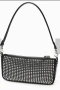 Черна чанта с кристали Zara, снимка 6