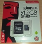 SD карта памет Kingston 512GB плюс SD адаптер, снимка 3