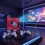Интелигентен видео проектор 4K с два геймпада, дистанционно управление, Android TV 11 и WiFi 6, снимка 3