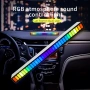 RGB LED лента с аудио активация, 32 LED диода, USB-C | Музикален VU метър за гейминг 10257, снимка 7