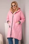 Дамско ватирано яке Plus Size с качулка и спортни маншети, 11цвята , снимка 13