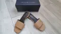 Нови бежови дамски кожени чехли TOMMY HILFIGER FLAT SANDAL EUR38, снимка 10