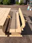 Баварски комплект маса с две пейки / Дървена маса и пейки от масив, снимка 5