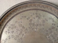 посребрена месингова табла,поднос арт деко, снимка 2