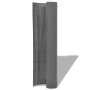 vidaXL Двустранна градинска ограда, PVC, 90x500 см, сива(SKU:43631), снимка 2