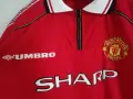 Manchester United Beckham Umbro 1998/1999/2000 оригинална тениска фланелка Бекъм Манчестър Юнайтед, снимка 6