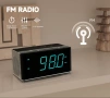 iTOMA Bluetooth Будилник Стерео Колонка FM Радио Двоен Будилник USB Зарядно, снимка 1