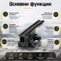 Пикатини повдигащ адаптер уивър база стойка за оптика прицел бързомер въздушна ловна пушка мерник, снимка 2
