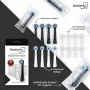 Глави за четки за зъби Oral B iO 3 4 5 6 7 8 9 10 серия, пакет от 8, микс, черни-бели, Dentimra, снимка 4