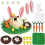 Нов Детски DIY комплект за декорация на великденска шапка с зайче пиленца и яйца, снимка 1