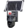 IP Соларна Камера HY-ZS33-WIFI 8MP 1080P с 3 обектива ( APP: V380 PRO ) HD 360 градуса с микрофон и , снимка 1