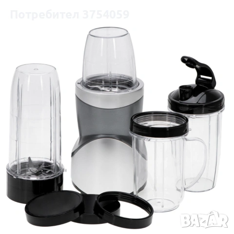 Мощен блендер за смутита с пълен комплект чаши и бутилки - BPA Free, импулсен режим, снимка 10 - Блендери - 55155435
