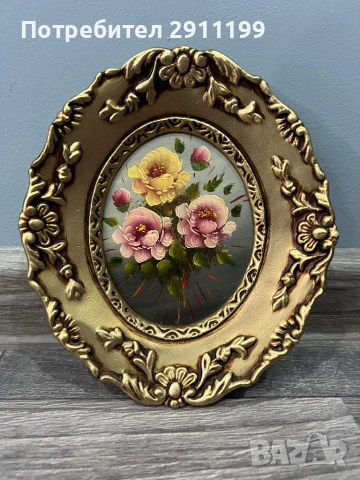 Елипсовидна картина, 4 бр., маслени бои, снимка 2 - Картини - 54242257