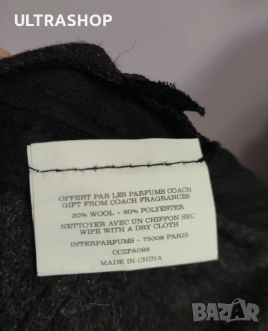 Оригинална COACH Fragrance Wool cap Вълнена шапка с козирка в отлично състояние, снимка 7 - Шапки - 54595098