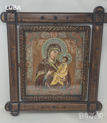 гоблен "Света Богородица с Младенеца", снимка 4 - Гоблени - 54009917