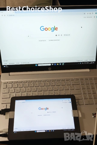 8-инчов мини монитор с тъчскрийн HD 800x480 с HDMI портове, вградени високоговорители и стойка., снимка 4 - Монитори - 54211582