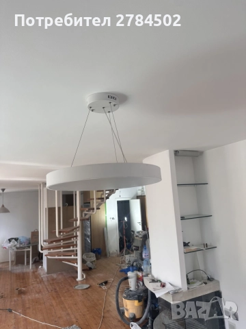 Дизайнерски LED пендел WOHNLING Ø60 см | Немска висяща лампа 48W, снимка 4 - Лед осветление - 55468195