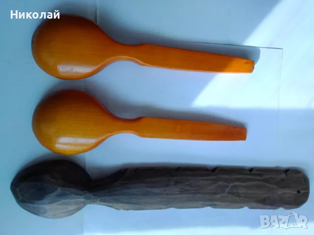 Комплект 3 дървени лъжици, снимка 2 - Прибори за хранене, готвене и сервиране - 55581467