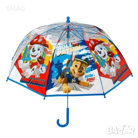 Детски прозрачен син чадър "Paw Patrol" 64см_1228039, снимка 3 - Чадъри - 54293995