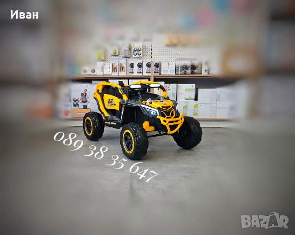 ПРОМОЦИЯ ДО 01.07!НОВО!Акумулаторен джип Kansas с 24V батерия,меки гуми,4x4,USB