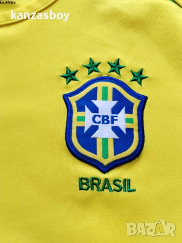  Brazil 2002-04 Nike Home Shirt Ronaldinho 11 - мъжка колекционерска тениска ОТЛИЧНО СЪСТОЯНИЕ ХЛ, снимка 3 - Тениски - 54347124