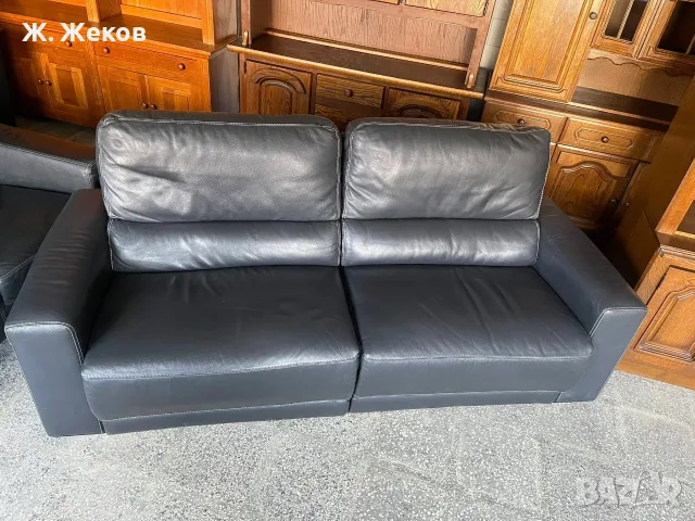 Луксозен кожен диван с relax механизъм, снимка 4 - Дивани и мека мебел - 55600745
