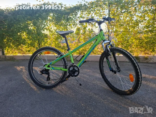 Юношески велосипед Cross Speedster 24" Електриковозелен 18 скорости Shimano