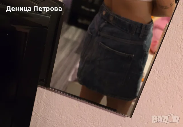 Дамска дънкова пола Zara, снимка 2 - Поли - 55642838
