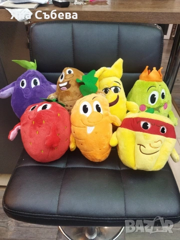 7 броя плюшени плодове и зеленчуци !