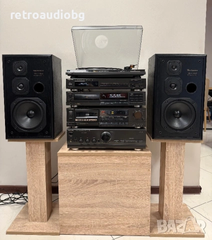🔊Ретро аудио система - сет TECHNICS - усилвател, сд, дек, тунер, грамофон и тонколони🔈