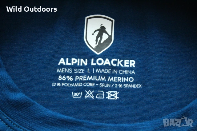 ALPIN LOACKER - мъжко мерино тениска, размер L, снимка 3 - Спортни дрехи, екипи - 54526976