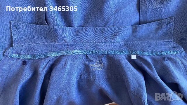 Van Laack Royal ленена мъжка риза, L, снимка 8 - Ризи - 54663003