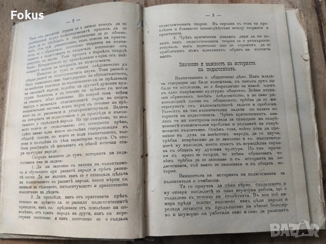 Стара антикварна книга - Всеобща история на педагогиката, снимка 3 - Антикварни и старинни предмети - 55267254