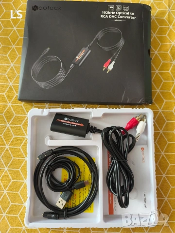 Цифрово - аналогов аудио DAC Neoteck 192kHz с оптичен вход SPDIF, снимка 2 - Други - 54986978