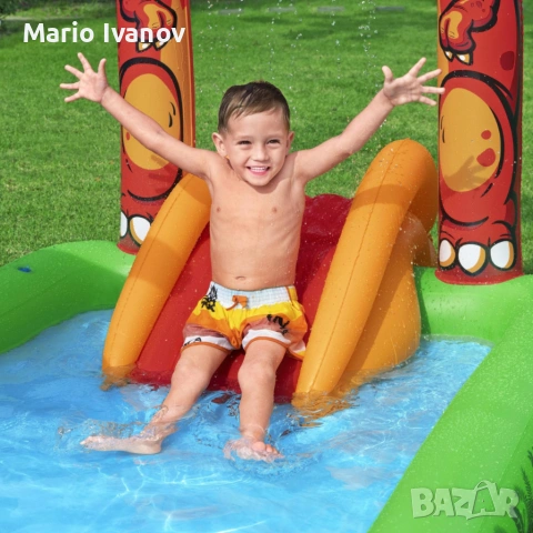 Водна площадка Bestway Jurassic 53160 – Детски мини аквапарк с пързалка и пръскачки, снимка 15 - Басейни и аксесоари - 55021517